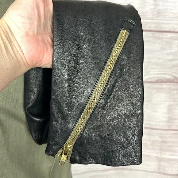 MACKAGE Montreal Zip Front Hooded Jacket with Leather Sleeves Removable Lining M - Picture 12 of 15